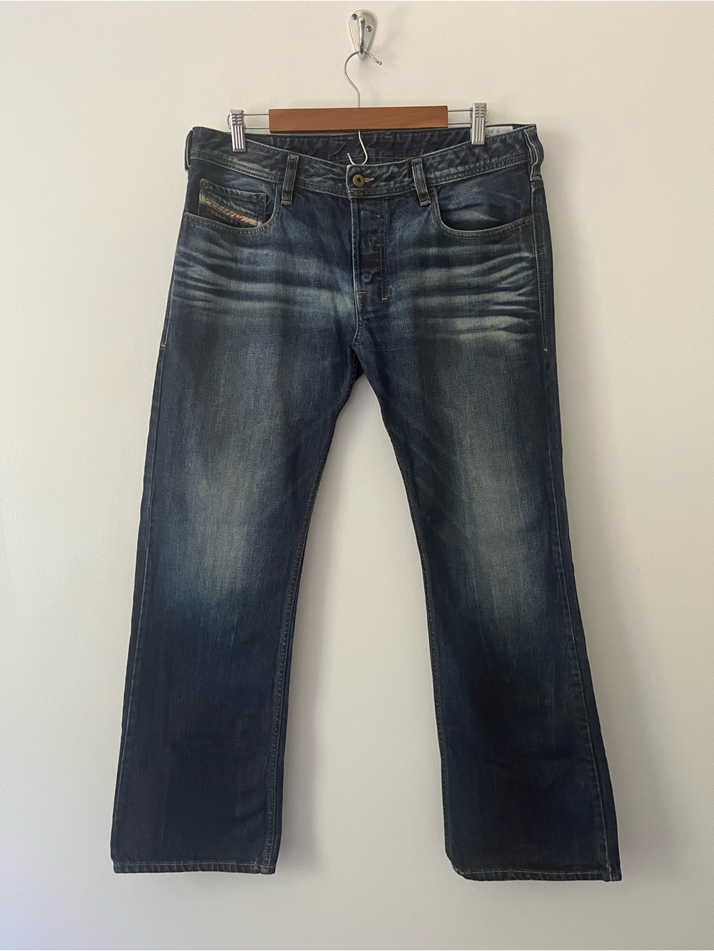 Diesel Zatiny Regular Bootcut 0803M Blue Jeans 34 X 30